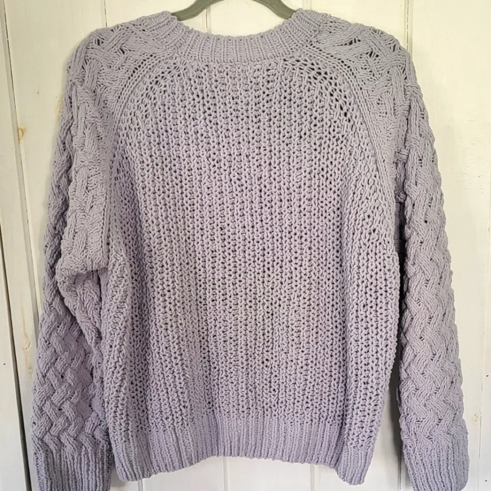 Philosophy Chunky Loose Knit Soft Crewneck Pullover Sweater